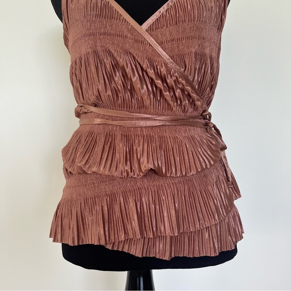 Deadstock Zara pink pleated cami top blouse. NWOT. Size Small. - Picture 5 of 16